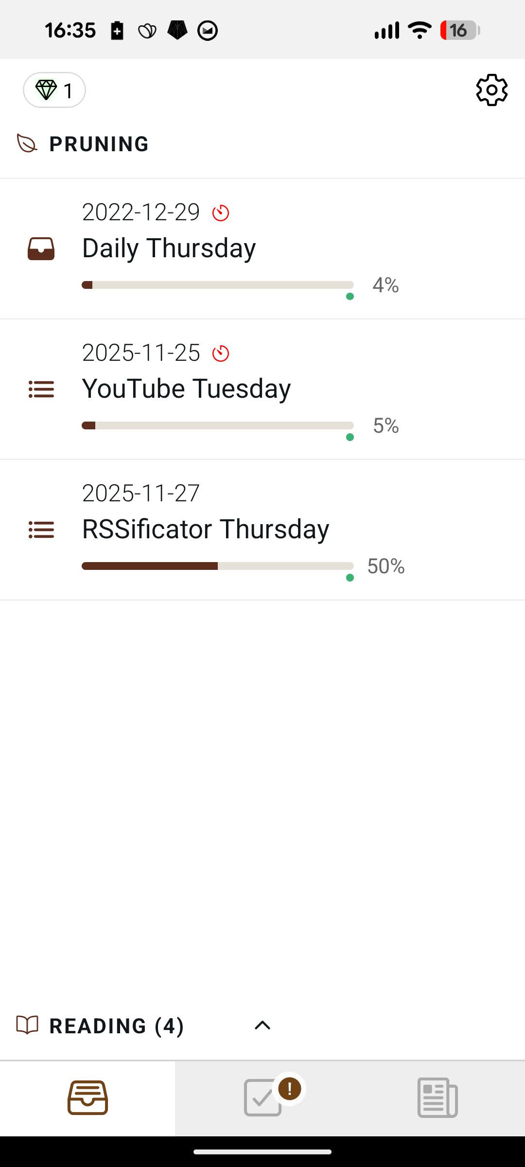 Prune on your phone, Read on your e-ink device